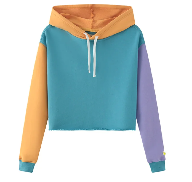Weekend Deal MCNAIRY & CO WOMENS CROPPED HOODIE MULTI - FUN
