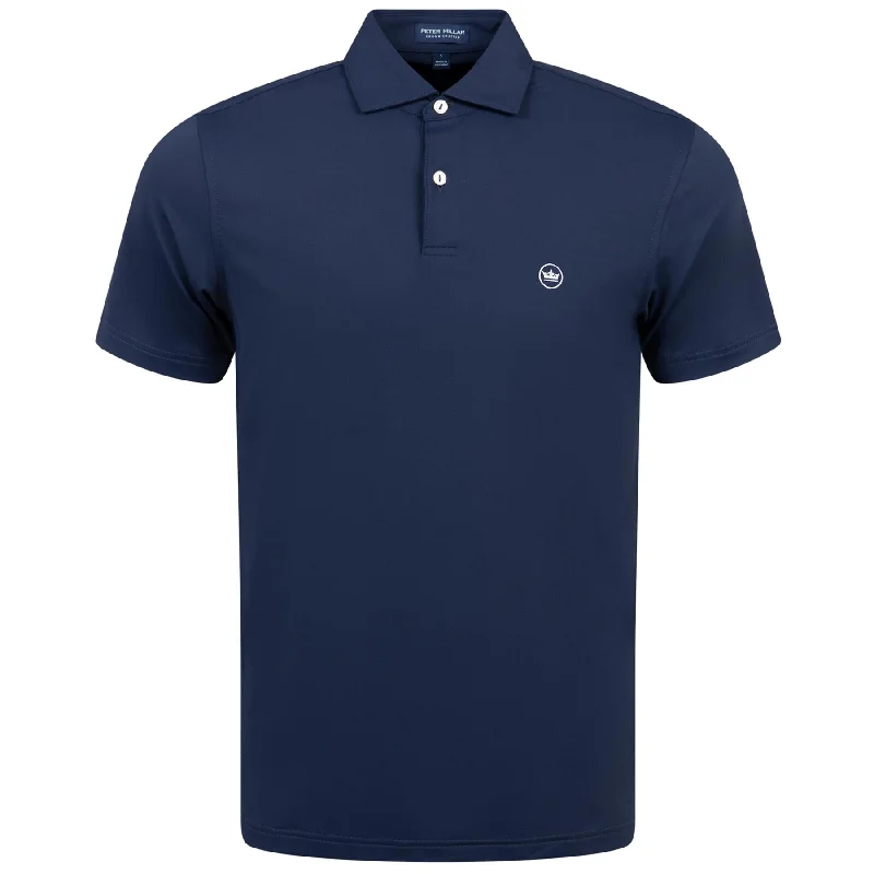 Solid Tailored Fit Performance Jersey Polo Navy - 2024