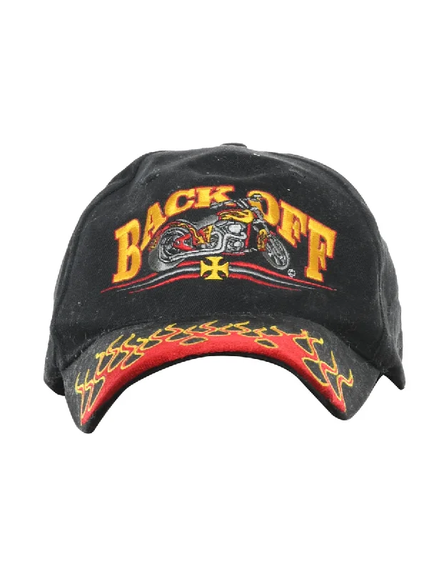 Daily Deals Black Embroidered Cap - XS