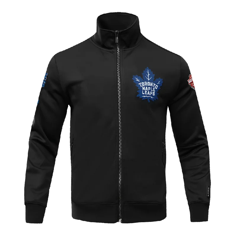 Amazing Deals NHL TORONTO MAPLE LEAFS CLASSIC CHENILLE MEN'S DK TRACK JACKET (BLACK) Amazing Deals NHL TORONTO MAPLE LEAFS CLASSIC CHENILLE MEN'S DK TRACK JACKET (BLACK)