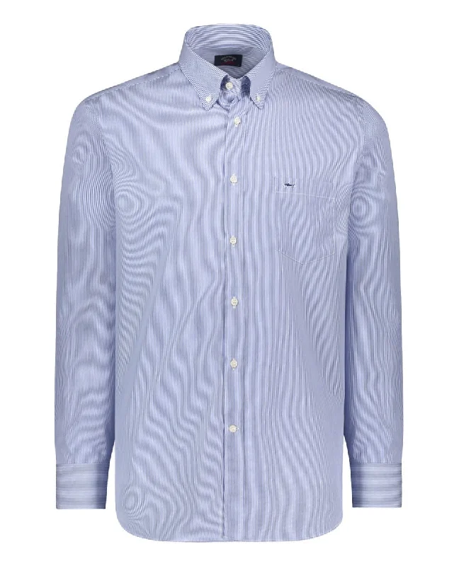 PAUL&SHARK Long Sleeve Stripe Shirt NAVY