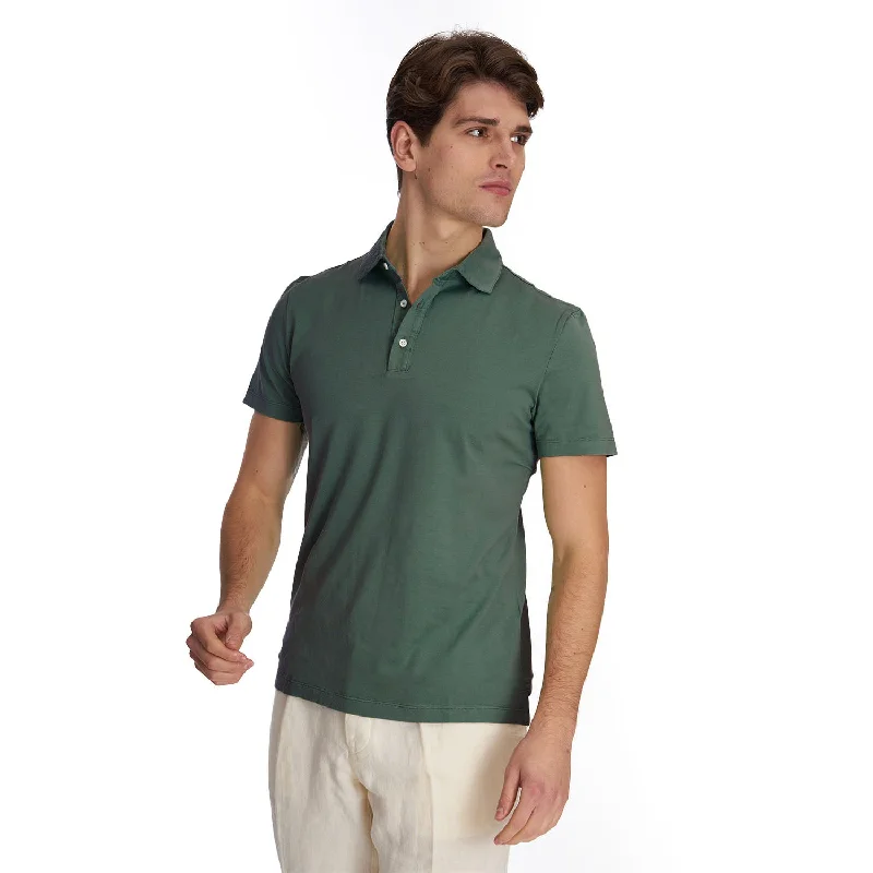 Weekend Offers That Please DARK GREEN SHORT SLEEVE POLO