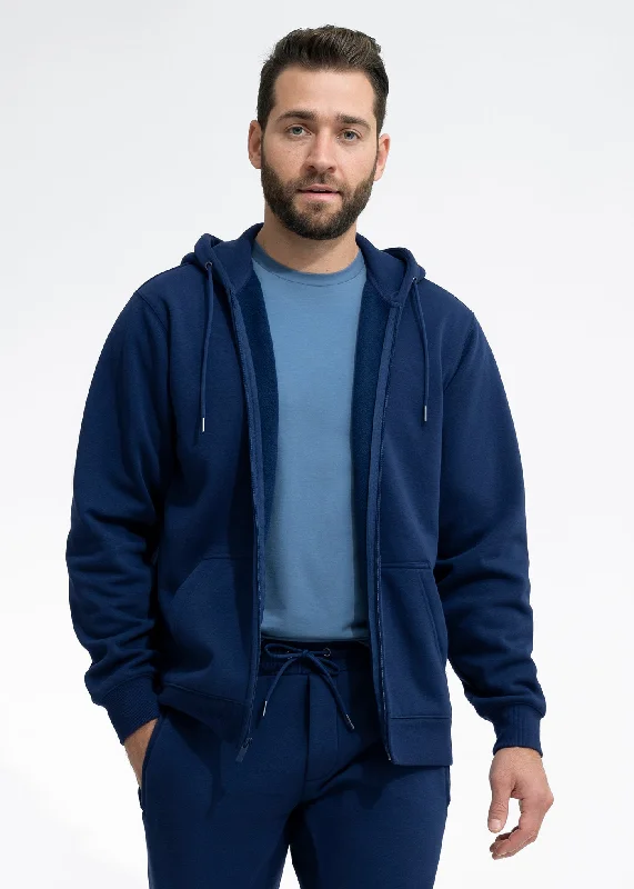 Super Sale Stretch Fleece Zip Hoodie | Admiral Blue
