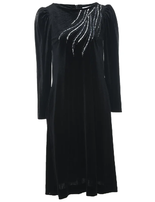 Weekend Savings Fiesta Beaded Evening Dress - L