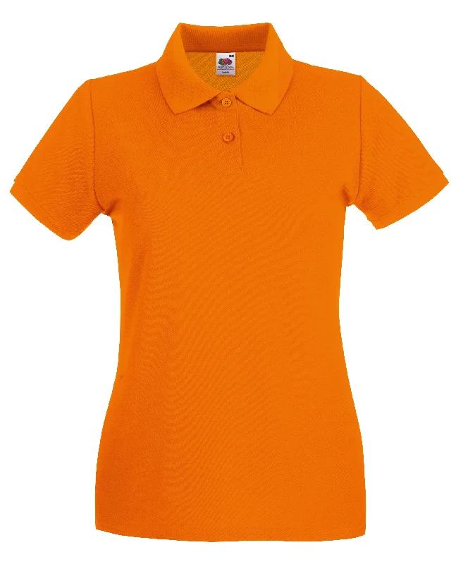 Online Specials Fruit Of The Loom Women's Premium Polo - Orange