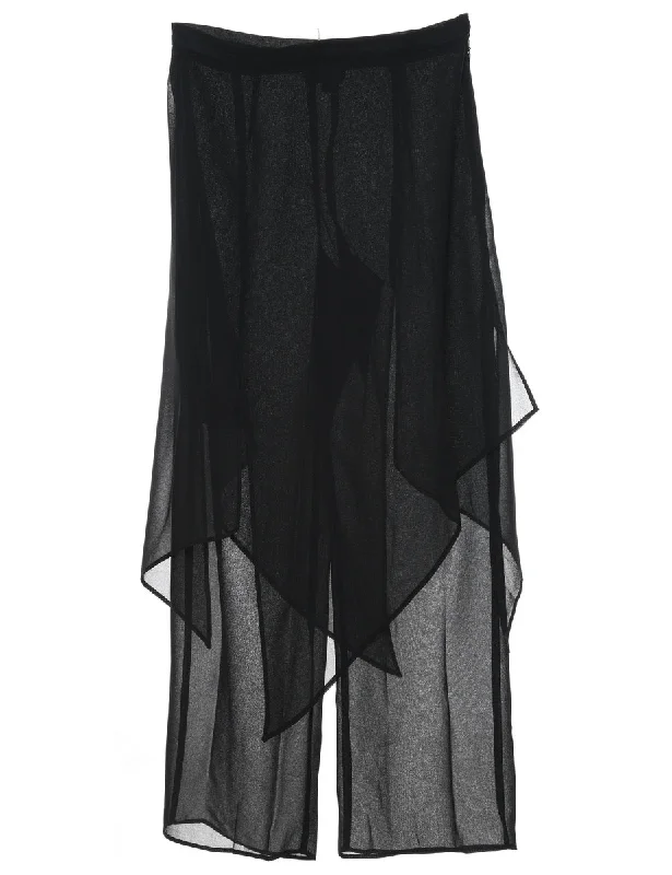 Deal of the Day Black Flared Leg Palazzo - W28 L27