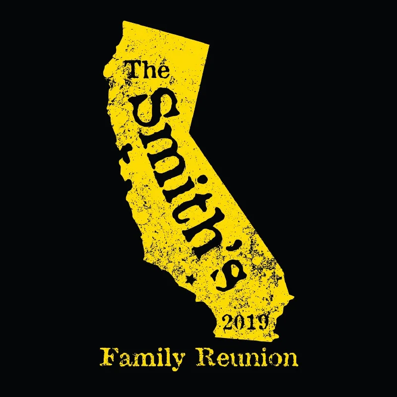 California Family Reunion T-Shirt Design R1-8