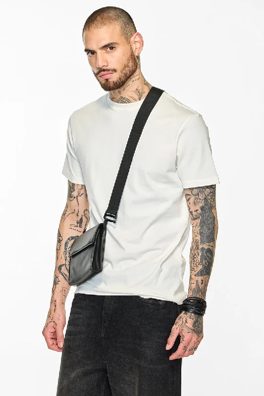 Don't Wait Core Lab Off White Solid Regular Fit T-Shirt