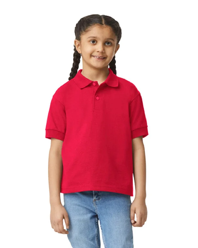 Gildan DryBlend Youth 50/50 Jersey Polo Shirt | Red