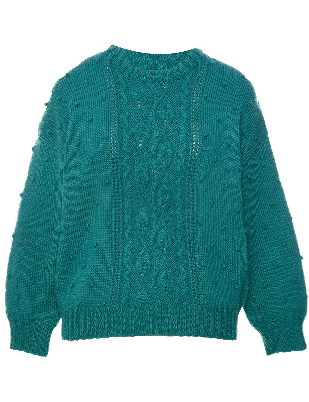 Cable Knit Jumper - L