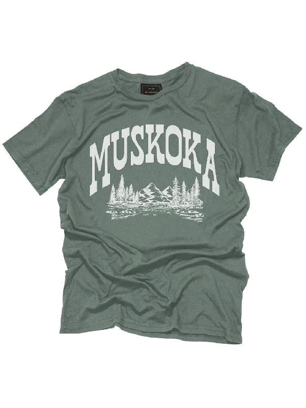 Weekend Bargains to Relish Muskoka Landscape Unisex T-Shirt - Vintage Green