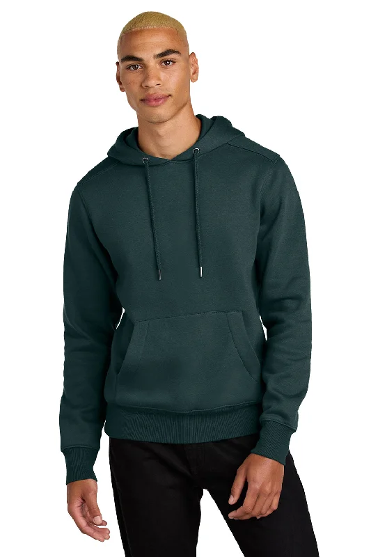 District Mens Perfect Weight Fleece Hooded Sweatshirt Hoodie w/ Pouch Pocket - Rainforest Green