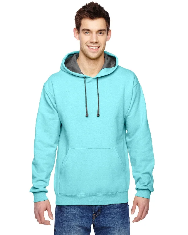 Weekend Discounts to Enjoy Fruit of the Loom Sofspun Hooded Sweatshirt | Scuba Blue