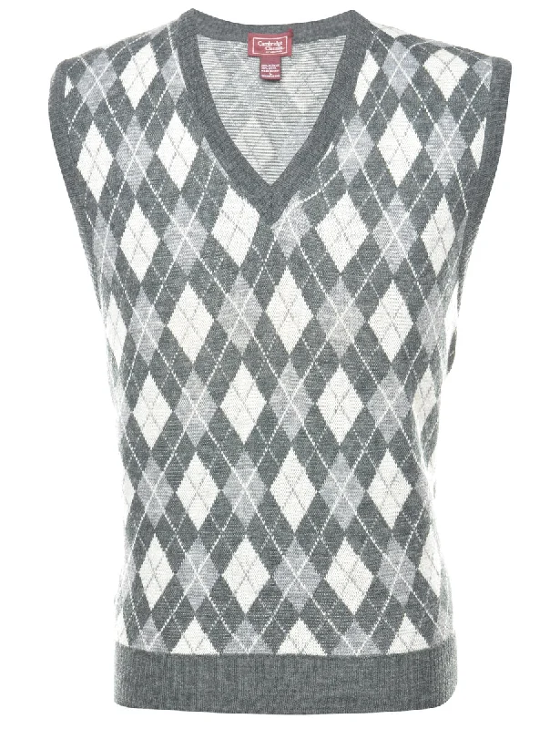 Online Deal Argyle Vest - L