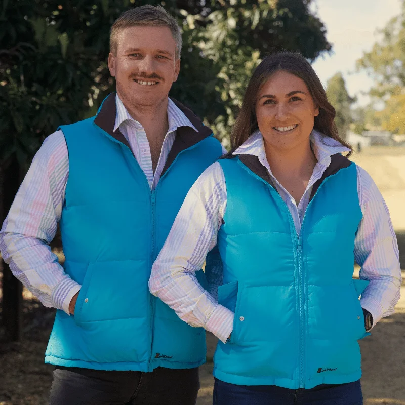 Weekend Discounts to Delight Unisex Aqua/Chocolate Reversible Vest