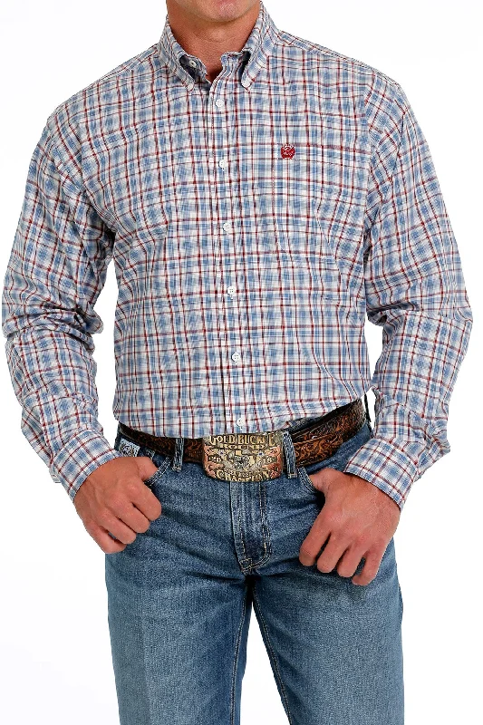 CINCH RED PLAID LONG SLEEVE SHIRT