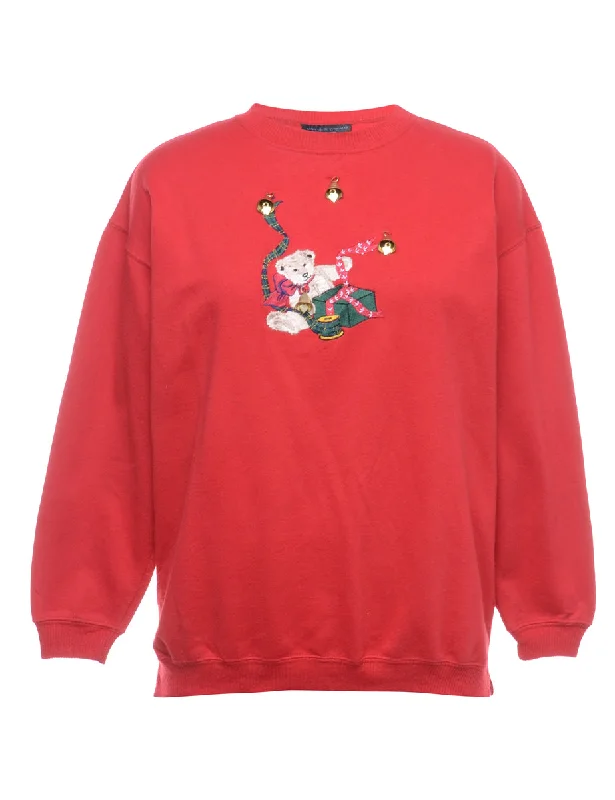 Savings Alert Beyond Retro Reworked Christmas Sweatshirt With Bells - L