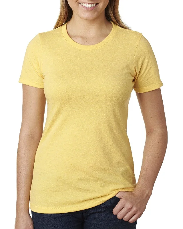 Unmissable Offer Next Level Ladies CVC Crew Tee | Banana Cream