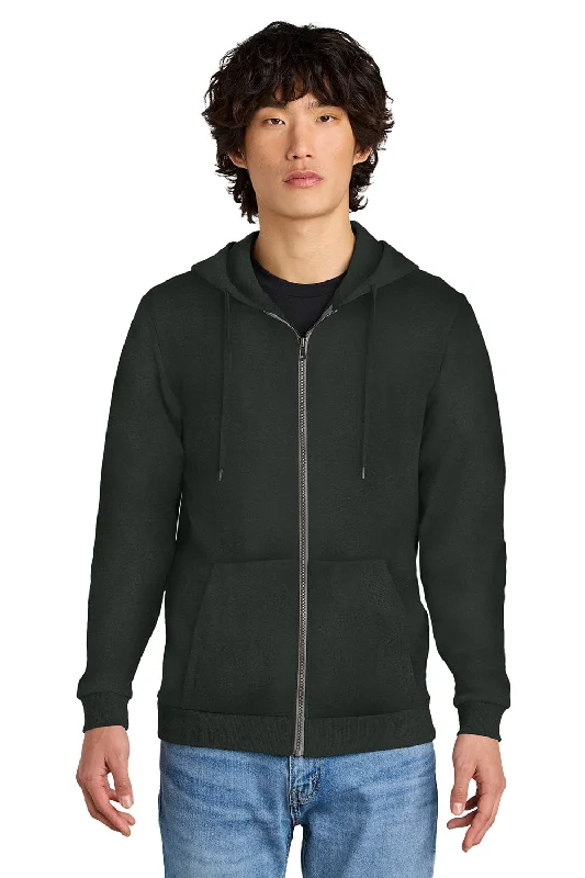 District Mens Perfect Tri Fleece Full Zip Hooded Sweatshirt Hoodie w/ Pockets - Deepest Grey