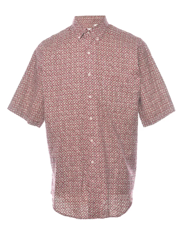 Burgundy Short Sleeved Shirt - M