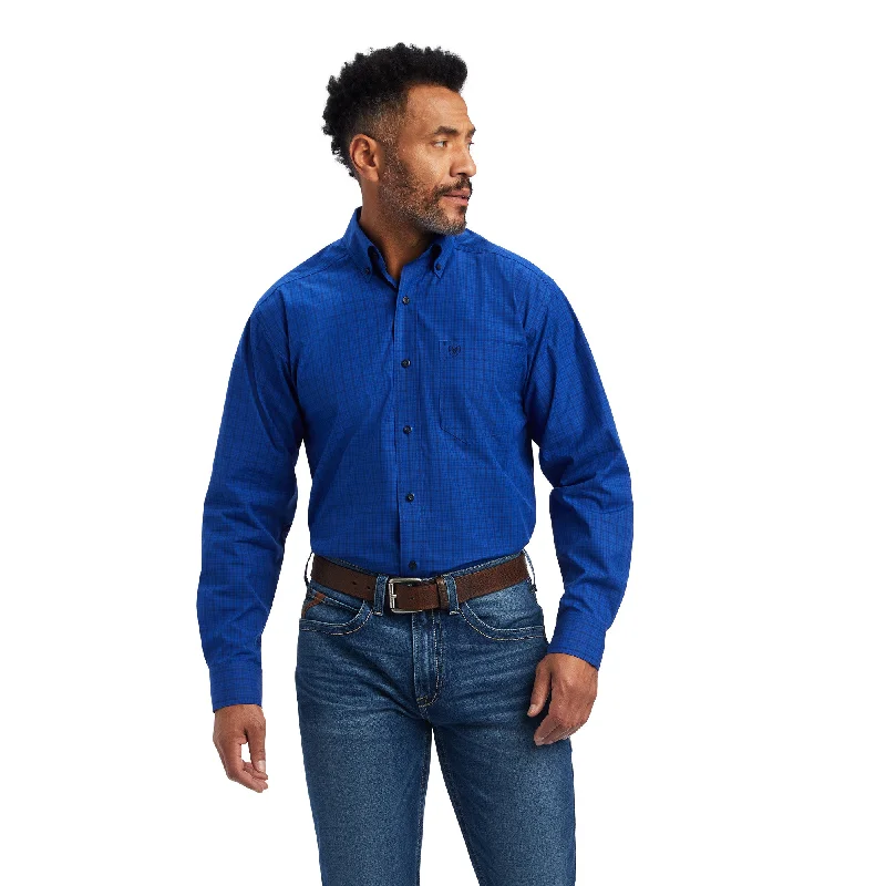 ARIAT PRO BENTLEY BLUE LONG SLEEVE SHIRT