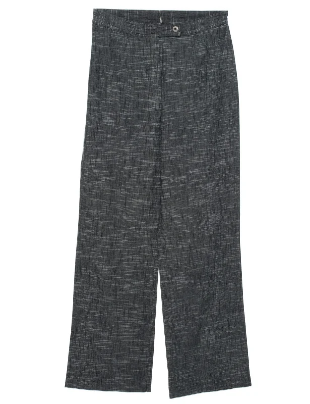 Weekend Shopping Extravaganza Black Checked Trousers - W26 L29