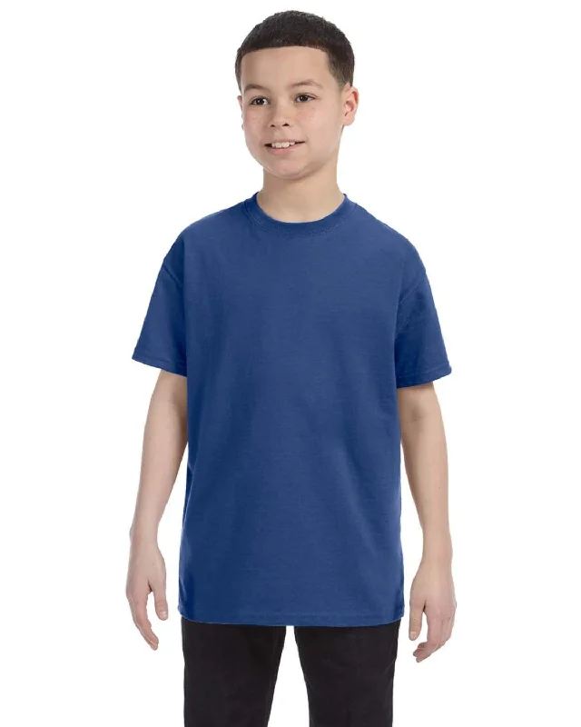 Clearance Sale Jerzees Youth Heavyweight 50/50 T-Shirt | Vintage Hth Blue