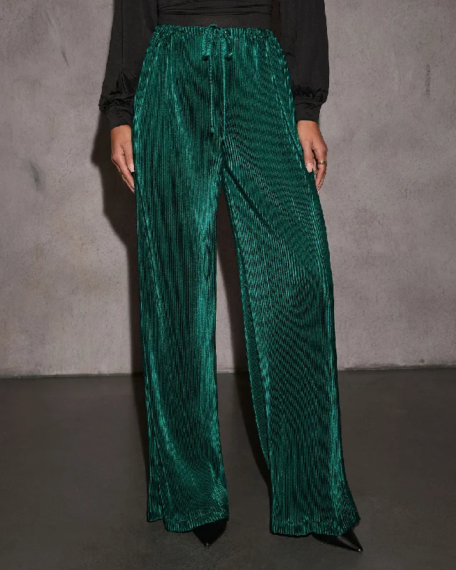 Weekend Savings Extravaganza Have My Heart Satin Plisse Pants