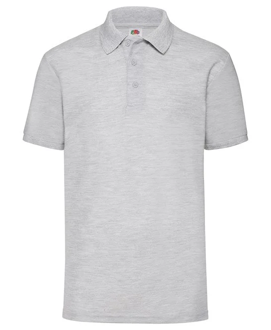 Midnight Sale Fruit Of The Loom 65/35 Polo - Heather Grey*