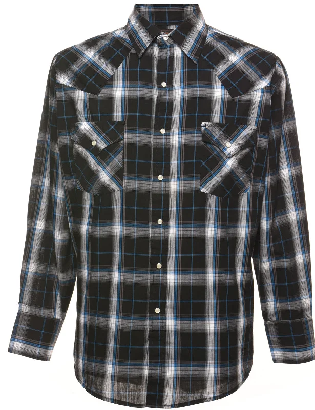 Great Deals Black & Blue Classic Checked Shirt - M