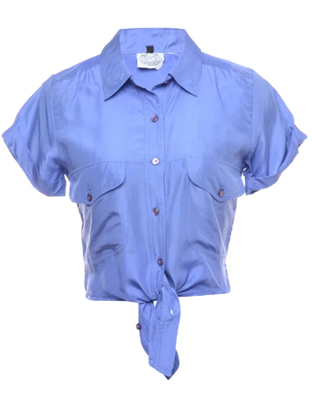 Factory Direct Sale Beyond Retro Reworked Peggy S/S Tie Blouse - XS