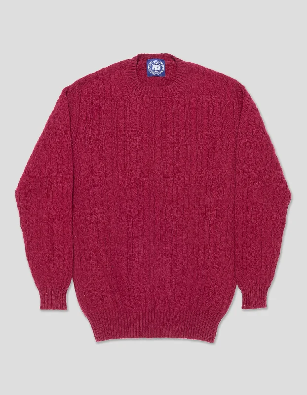 Mega Sale BURGUNDY CASHMERE CABLE