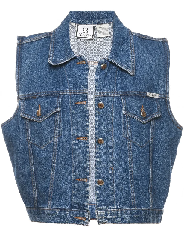 Bargain Prices Bill Blass Denim Jacket Vest - L