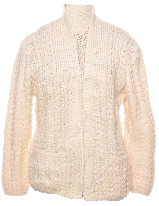 Cable Knit Cardigan - L