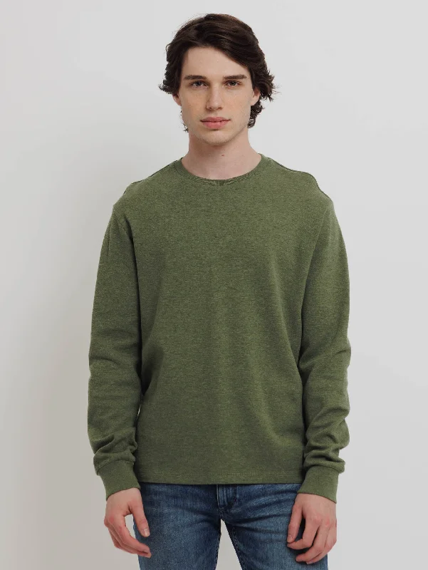 Massive Deals Duo Fold Long Sleeve Top - Heathered Desert Sage