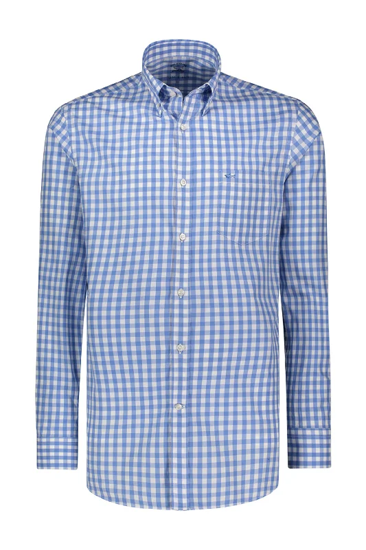 Paul & Shark Check Shirt Light Blue