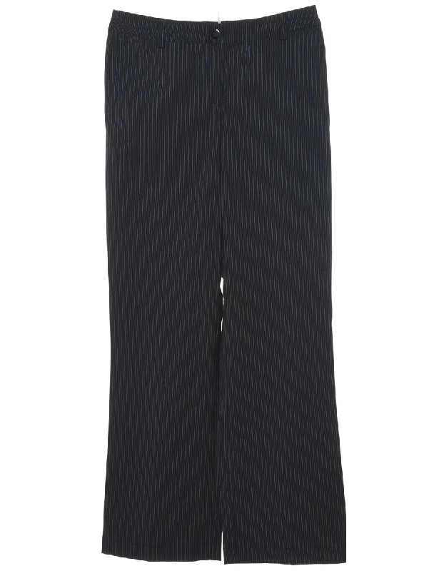 Weekend Savings Bonanza Black Casual Striped Trousers - W30 L31
