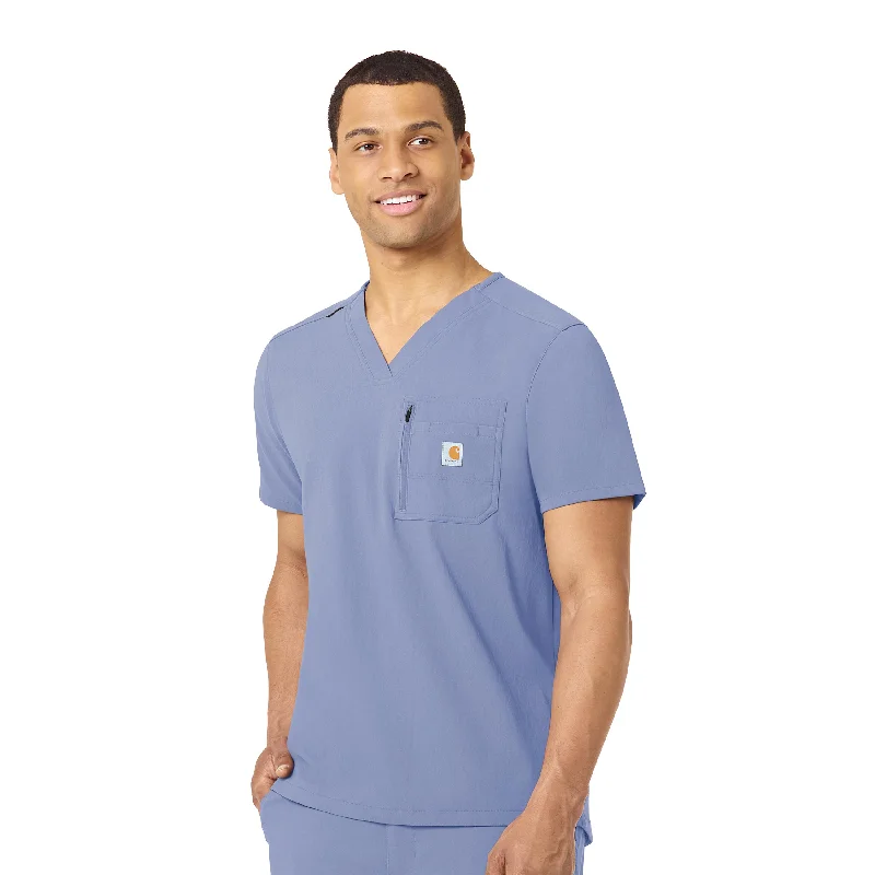 Carhartt Rugged Flex Peak Men's Tuck-In Scrub Top - Ceil Blue