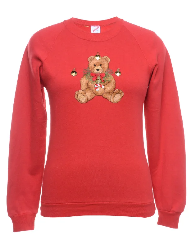 Shop and Save Beyond Retro Reworked Christmas Sweatshirt With Bells - M