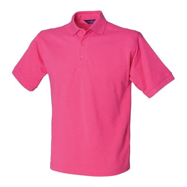Unmissable Offer Henbury 65/35 Classic Piqué Polo Shirt - Fuchsia