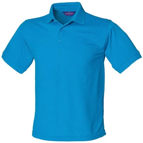 Super Bargain Henbury 65/35 Classic Piqué Polo Shirt - Sapphire Blue