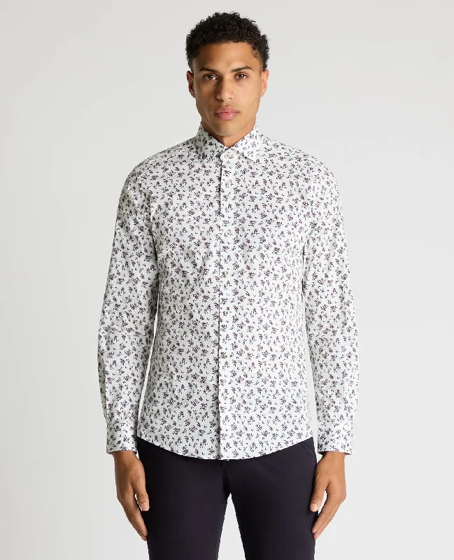 Buy Today Tapered Fit Floral Cotton-Stretch Shirt