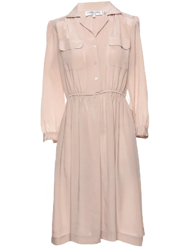 Super Bargain Beige Blouson Dress - M