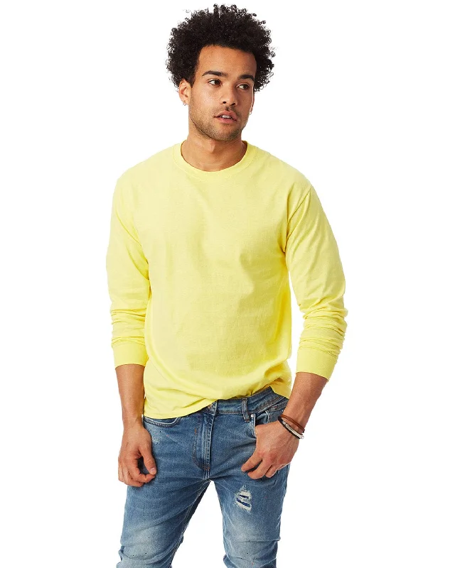 New Markdowns Hanes Tagless ComfortSoft Long Sleeve T-Shirt | Yellow