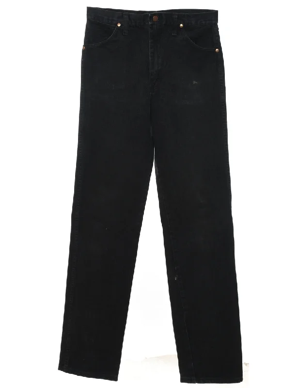 Black Straight-Fit Wrangler Jeans - W31 L36