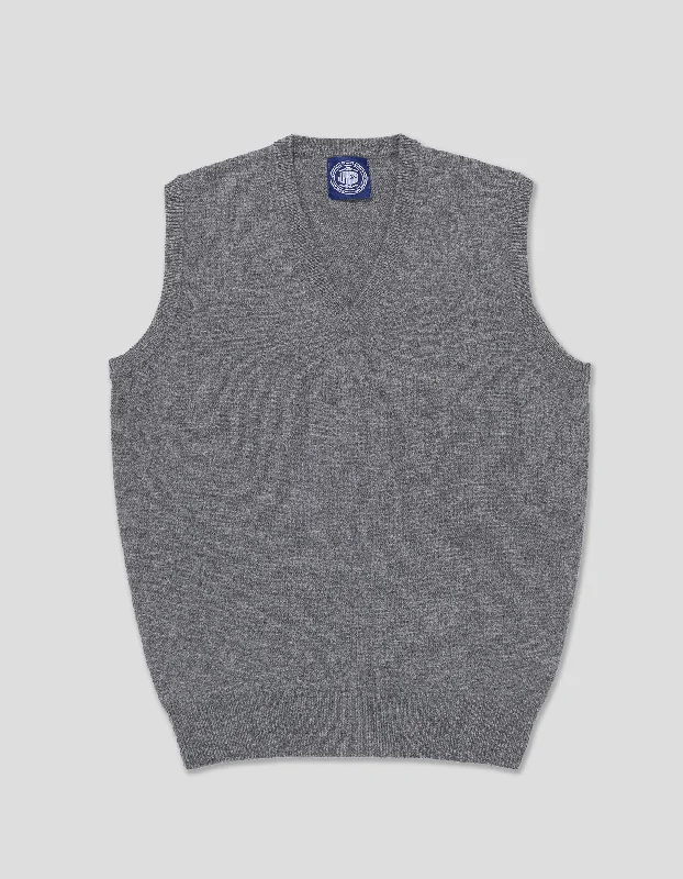 Epic Value LAMBSWOOL V NECK VEST - GREY MIX