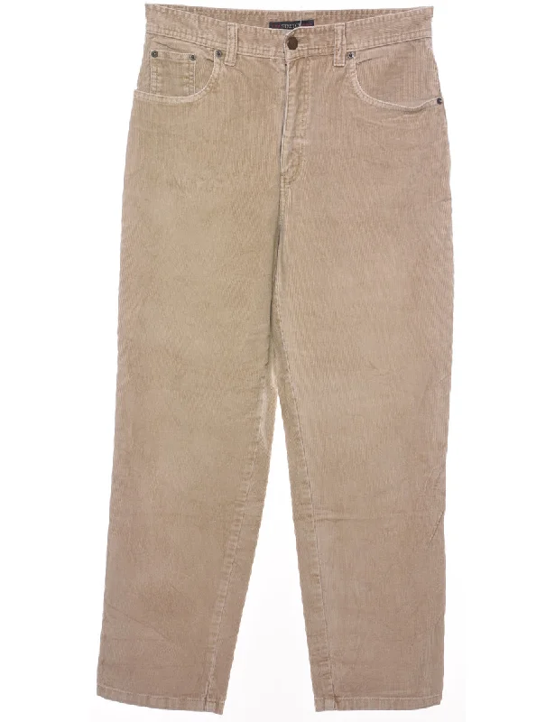 Deep Discounts Bill Blass Light Brown Corduroy Trousers - W30 L27