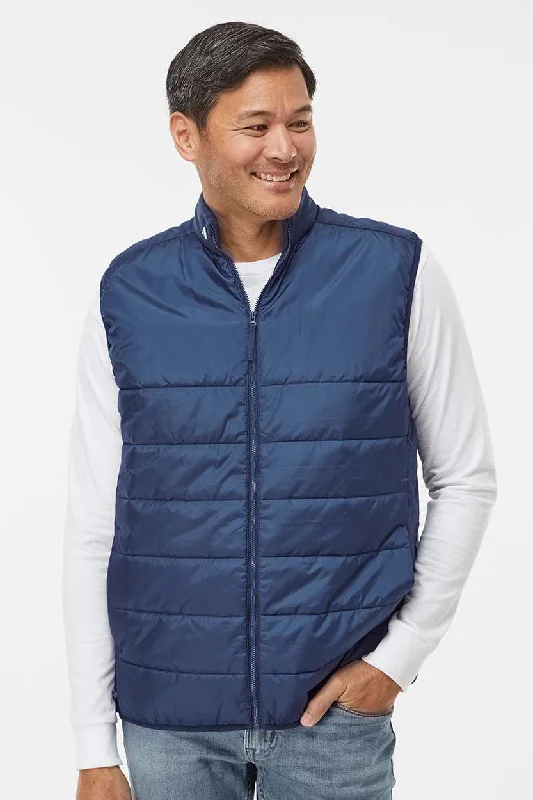 Adidas Mens Full Zip Puffer Vest - Team Navy Blue