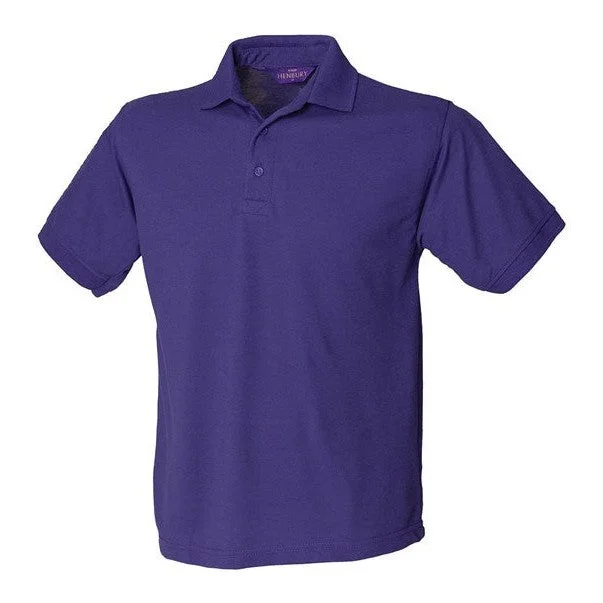 Savings Galore Henbury 65/35 Classic Piqué Polo Shirt - Purple
