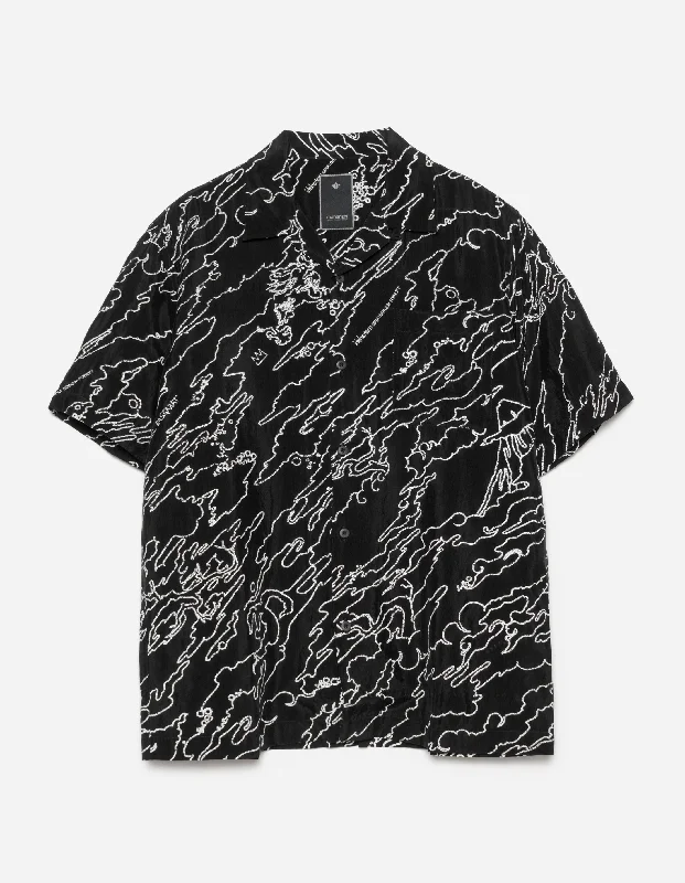 1312 Maha Basquiat Camo Shirt Black